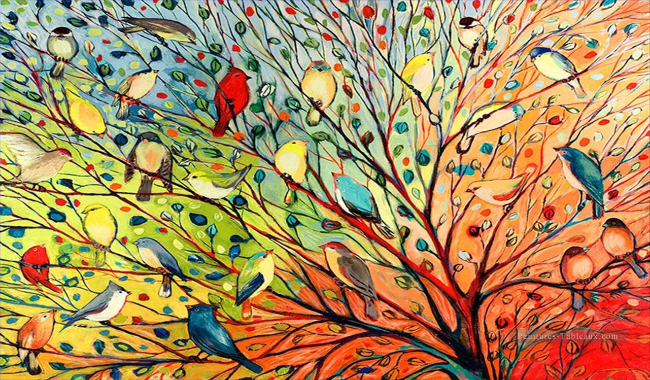 oiseaux dans les oiseaux de printemps Peintures à l'huile